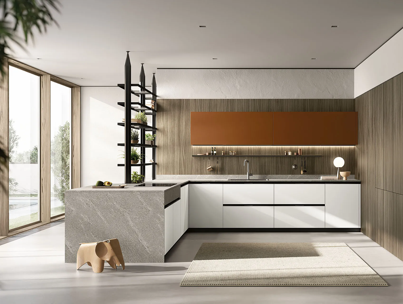 FebalCasa_Cucina_Moderna_Origina_AntaProfiloAlluminio_Vol1_Compo8e